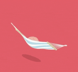 A brain swings back and forth in a hammock.