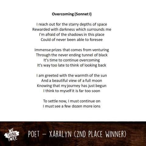 Poetry Contest First Place Winner - Xaralyn